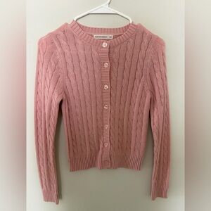 Moon & Madison Blush Cable Knit Cardigan
